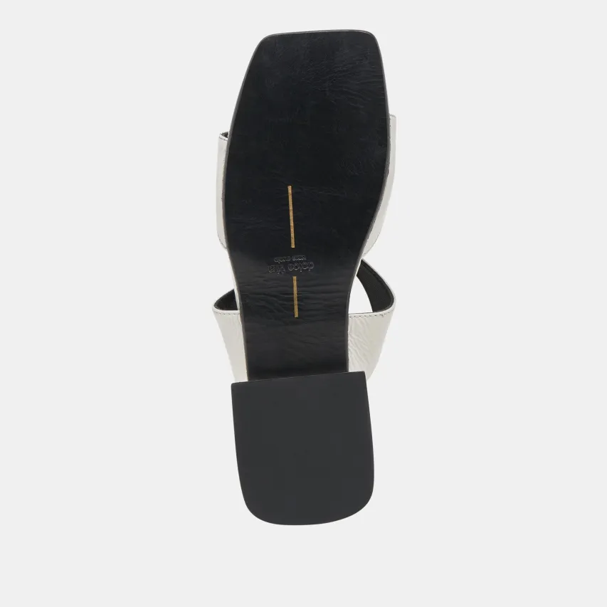 LAVERN SANDALS OFF WHITE CRINKLE PATENT^Dolce Vita Outlet