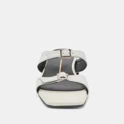 LAVERN SANDALS OFF WHITE CRINKLE PATENT^Dolce Vita Outlet