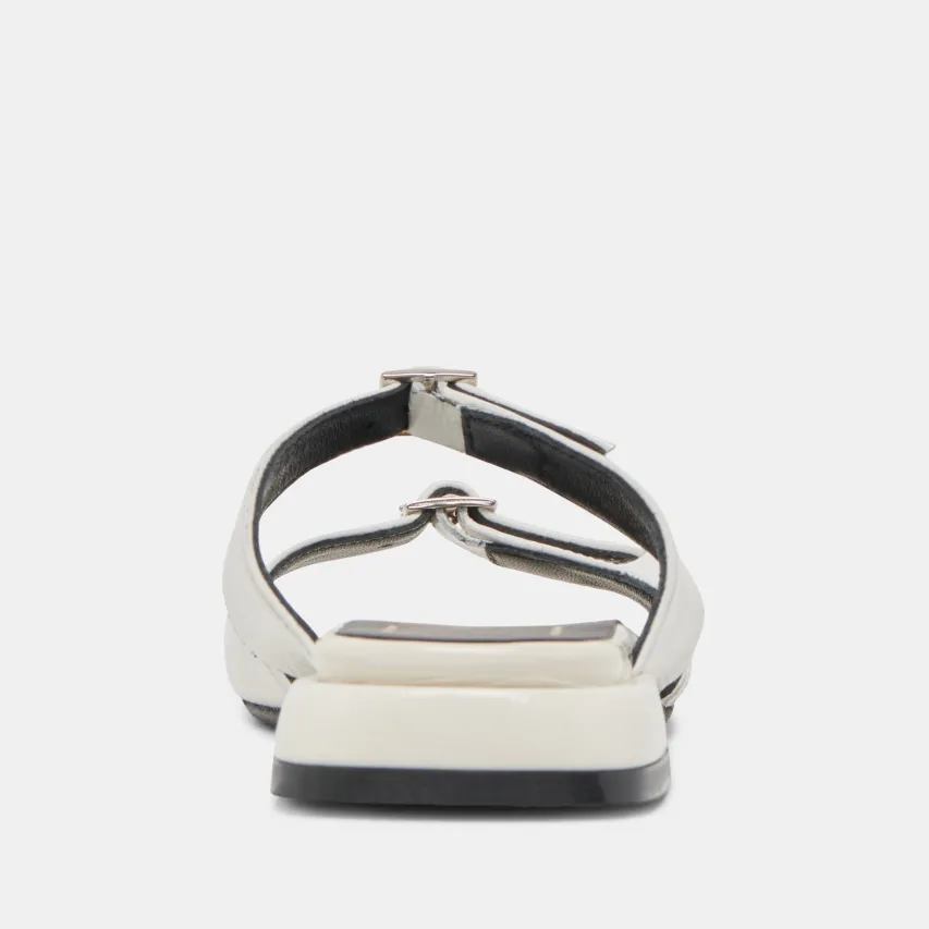 LAVERN SANDALS OFF WHITE CRINKLE PATENT^Dolce Vita Outlet