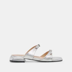 LAVERN SANDALS SILVER METALLIC LEATHER^Dolce Vita Outlet