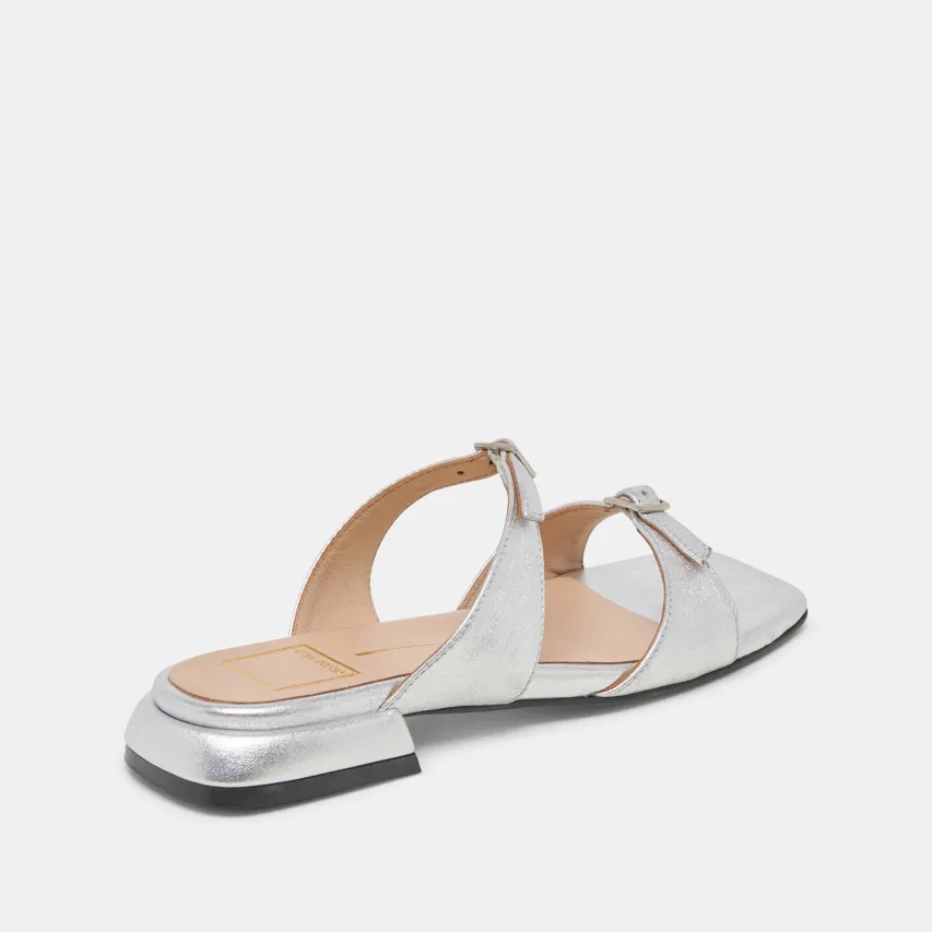 LAVERN SANDALS SILVER METALLIC LEATHER^Dolce Vita Outlet