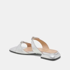 LAVERN SANDALS SILVER METALLIC LEATHER^Dolce Vita Outlet