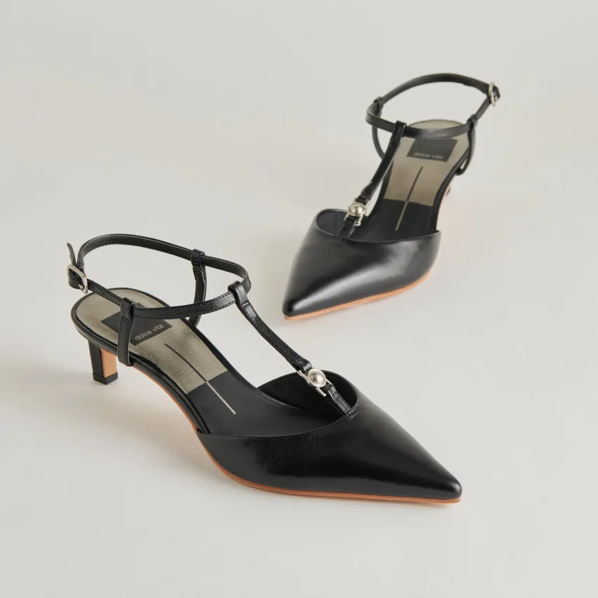 LAVON HEELS BLACK LEATHER^Dolce Vita Discount