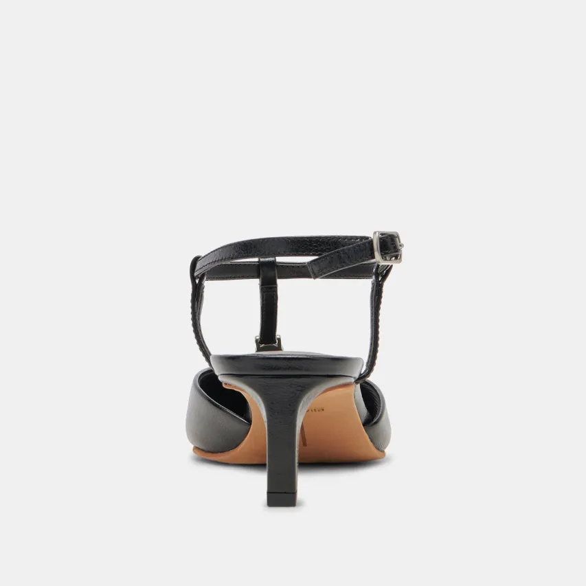 LAVON HEELS BLACK LEATHER^Dolce Vita Discount