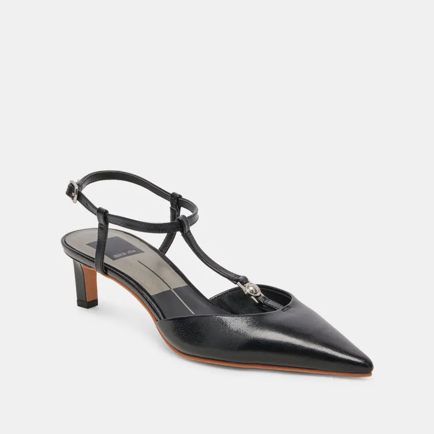 LAVON HEELS BLACK LEATHER^Dolce Vita Discount