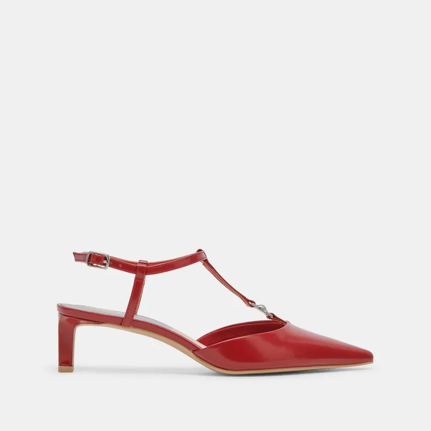 LAVON HEELS RED CRINKLE PATENT^Dolce Vita Online