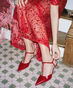 LAVON HEELS RED CRINKLE PATENT^Dolce Vita Online