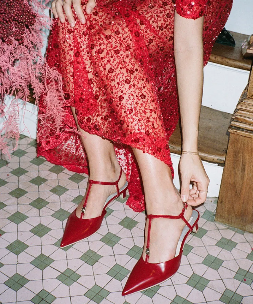 LAVON HEELS RED CRINKLE PATENT^Dolce Vita Online