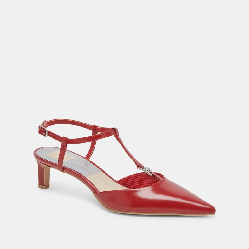 LAVON HEELS RED CRINKLE PATENT^Dolce Vita Online