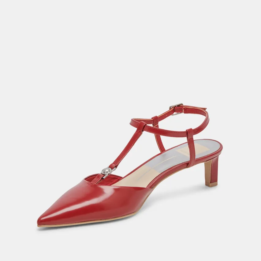 LAVON HEELS RED CRINKLE PATENT^Dolce Vita Online