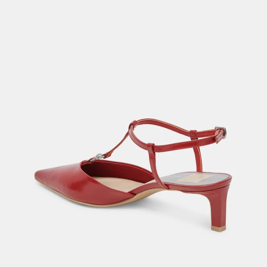 LAVON HEELS RED CRINKLE PATENT^Dolce Vita Online