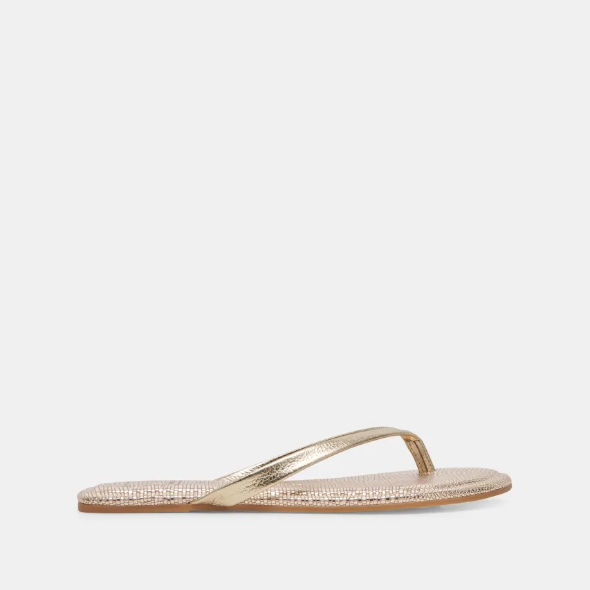LAYNEY SANDALS LIGHT GOLD METALLIC LEATHER^Dolce Vita Online