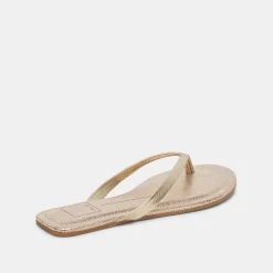 LAYNEY SANDALS LIGHT GOLD METALLIC LEATHER^Dolce Vita Online