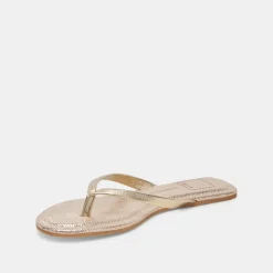 LAYNEY SANDALS LIGHT GOLD METALLIC LEATHER^Dolce Vita Online
