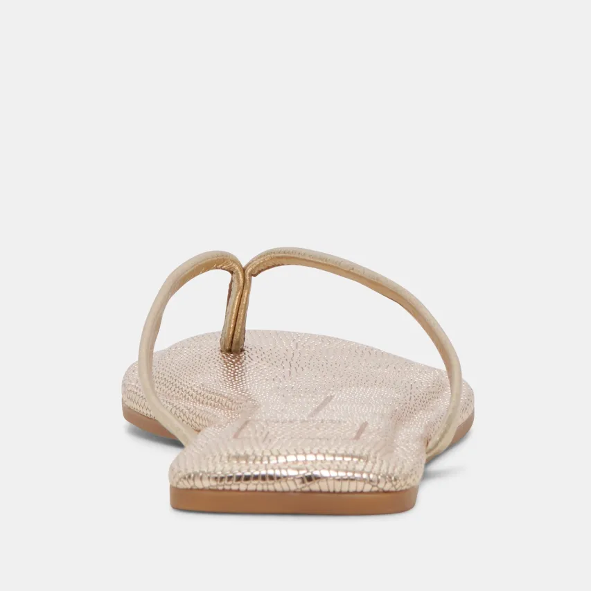 LAYNEY SANDALS LIGHT GOLD METALLIC LEATHER^Dolce Vita Online