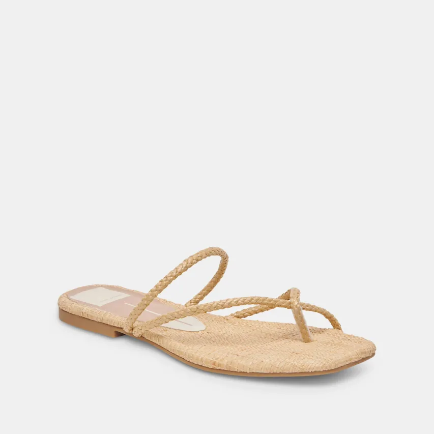 LEANNA SANDALS LT NATURAL RAFFIA^Dolce Vita Discount