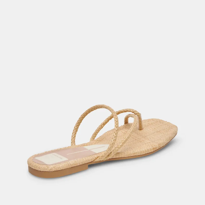 LEANNA SANDALS LT NATURAL RAFFIA^Dolce Vita Discount