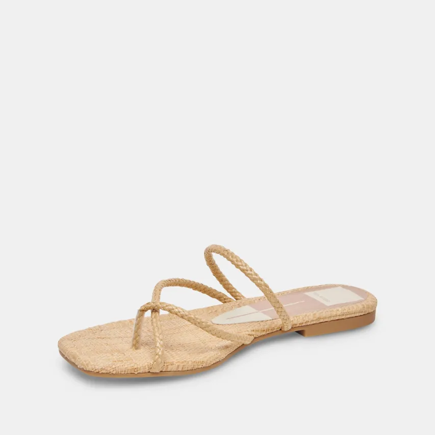 LEANNA SANDALS LT NATURAL RAFFIA^Dolce Vita Discount