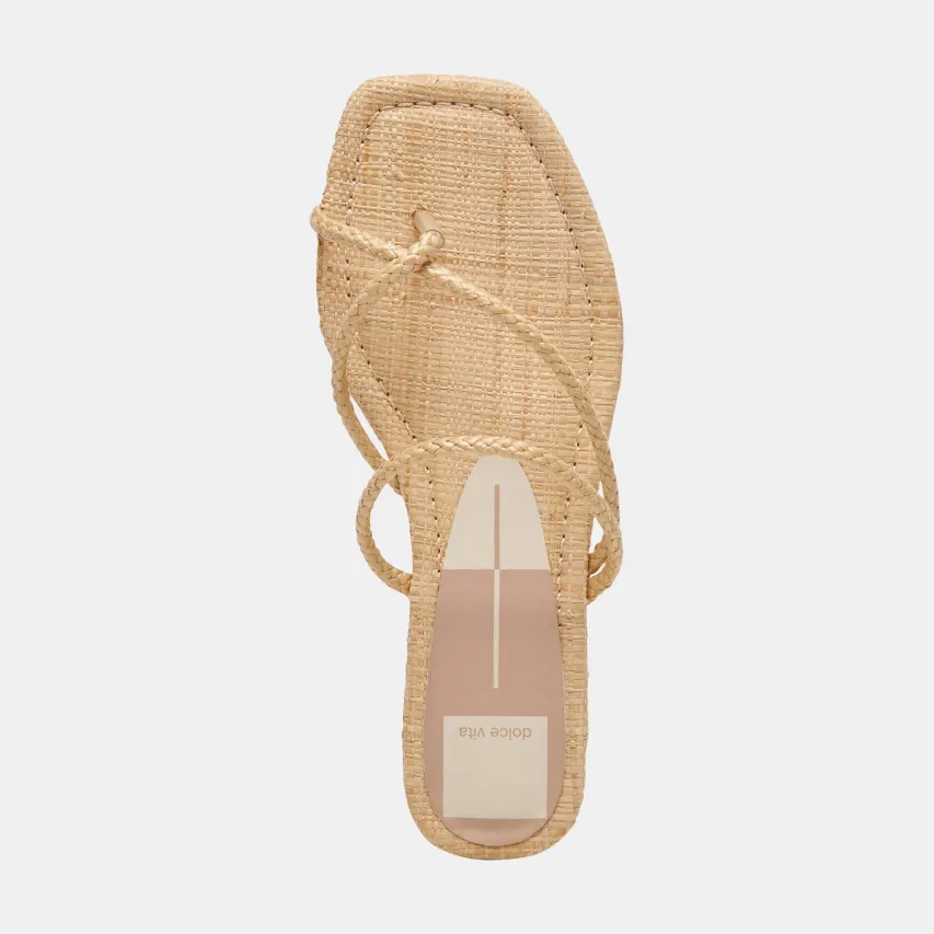 LEANNA SANDALS LT NATURAL RAFFIA^Dolce Vita Discount