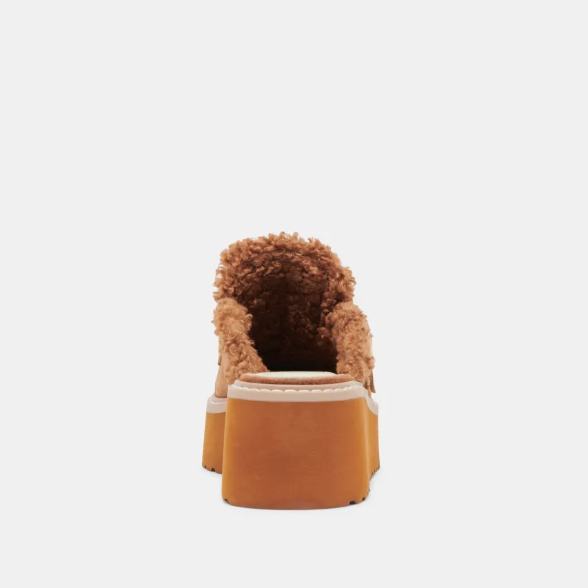 LELANI PLUSH FLATS PECAN SUEDE^Dolce Vita New