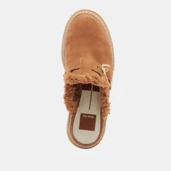 LELANI PLUSH FLATS PECAN SUEDE^Dolce Vita New