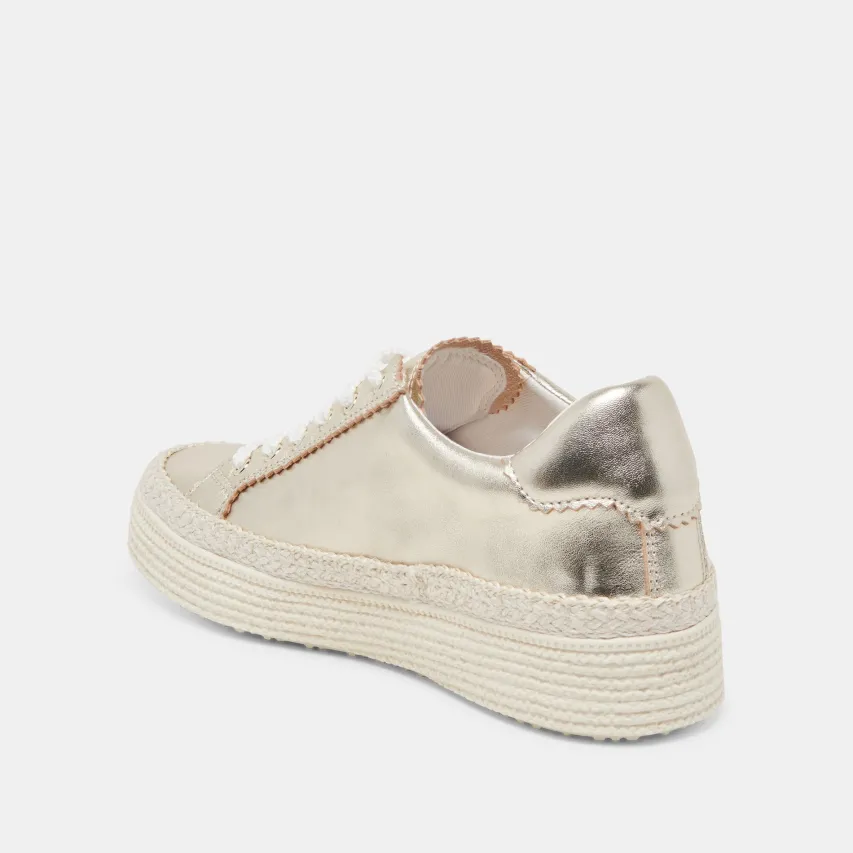LENNIX SNEAKERS LIGHT GOLD METALLIC LEATHER^Dolce Vita Sale