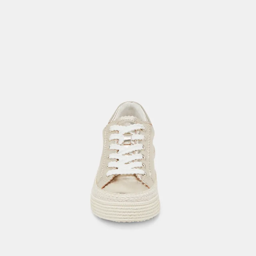 LENNIX SNEAKERS LIGHT GOLD METALLIC LEATHER^Dolce Vita Sale