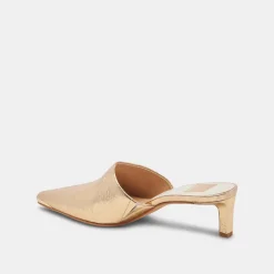 LEXY HEELS GOLD DISTRESSED LEATHER^Dolce Vita Outlet