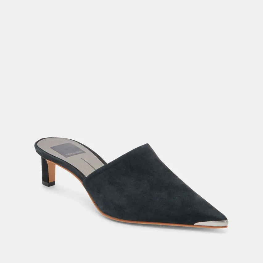 LEXY HEELS ONYX SUEDE^Dolce Vita New