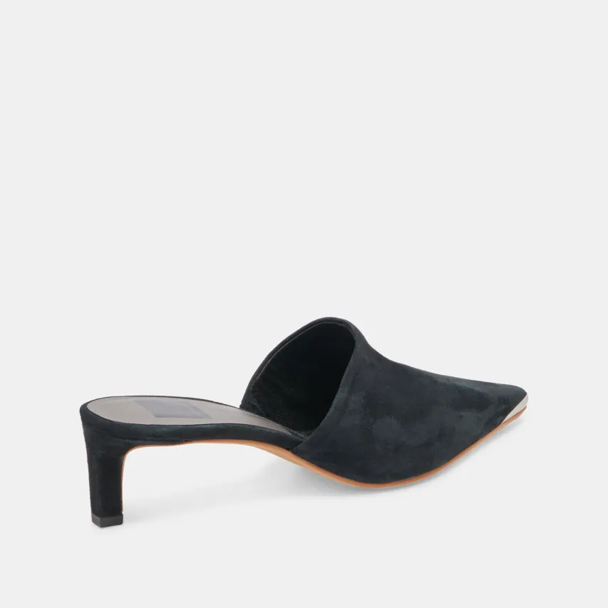 LEXY HEELS ONYX SUEDE^Dolce Vita New