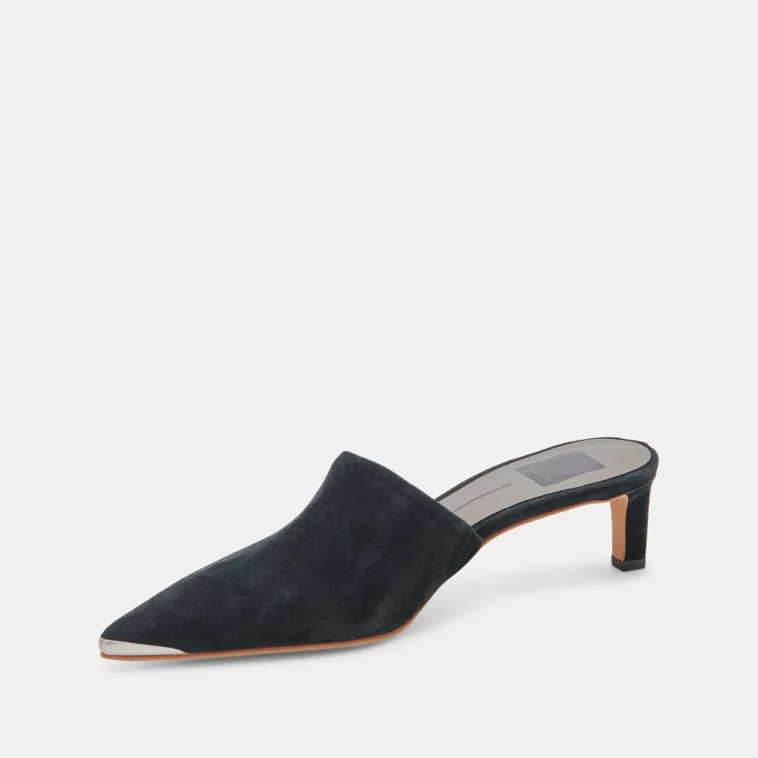 LEXY HEELS ONYX SUEDE^Dolce Vita New