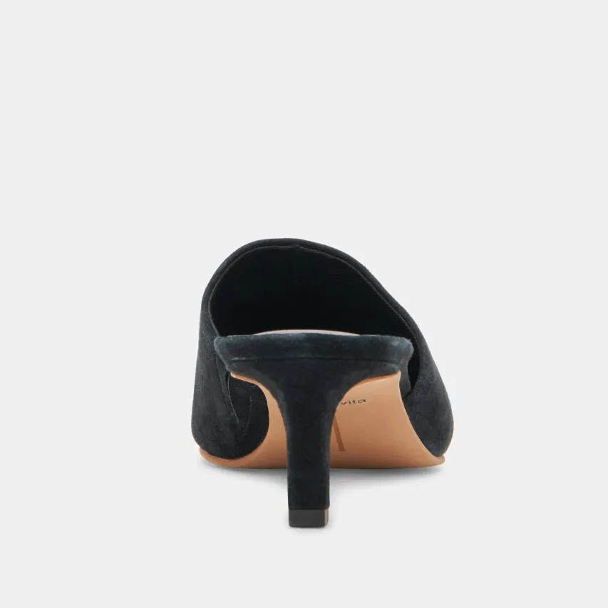 LEXY HEELS ONYX SUEDE^Dolce Vita New