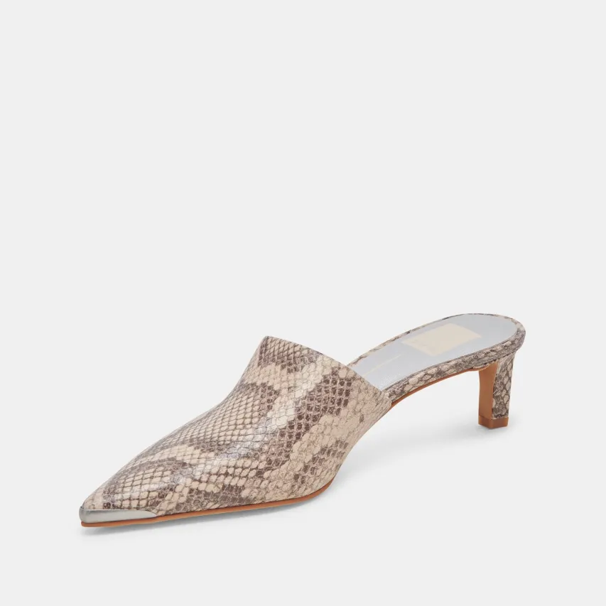 LEXY HEELS SAND SNAKE EMBOSSED^Dolce Vita Outlet
