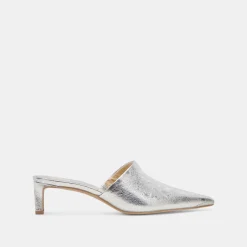 LEXY HEELS SILVER DISTRESSED LEATHER^Dolce Vita Clearance