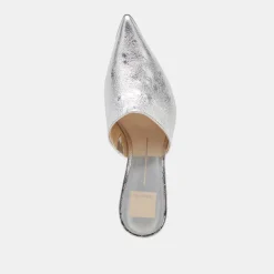 LEXY HEELS SILVER DISTRESSED LEATHER^Dolce Vita Clearance