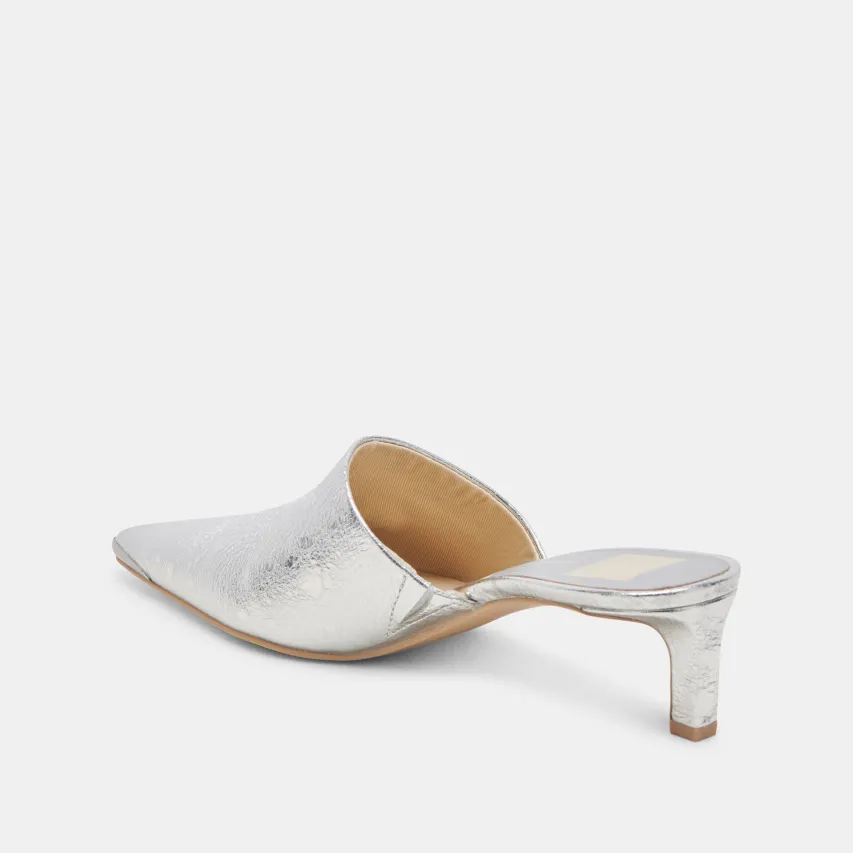 LEXY HEELS SILVER DISTRESSED LEATHER^Dolce Vita Clearance