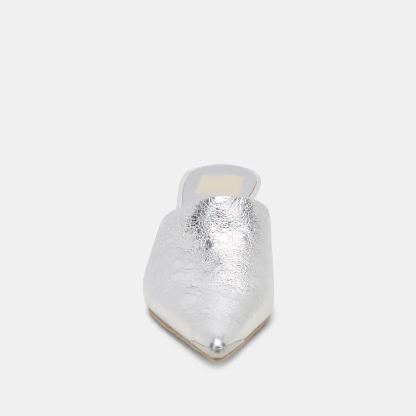 LEXY HEELS SILVER DISTRESSED LEATHER^Dolce Vita Clearance