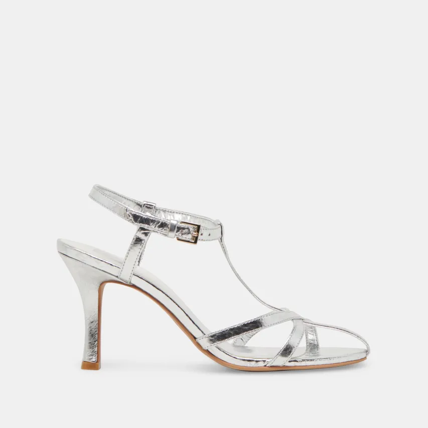LIANE HEELS SILVER DISTRESSED LEATHER^Dolce Vita Outlet