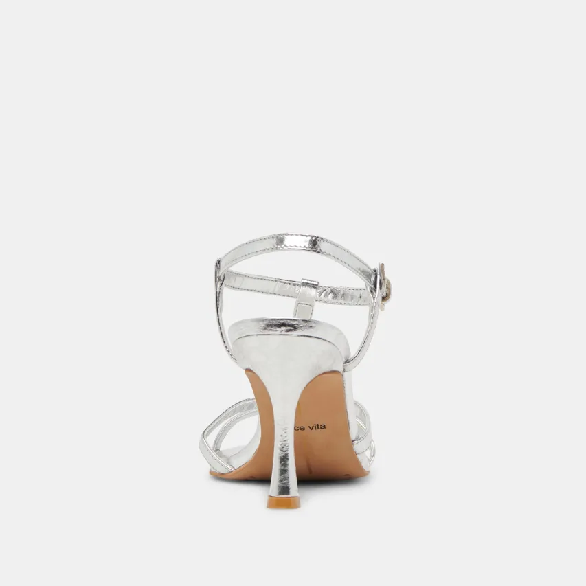 LIANE HEELS SILVER DISTRESSED LEATHER^Dolce Vita Outlet