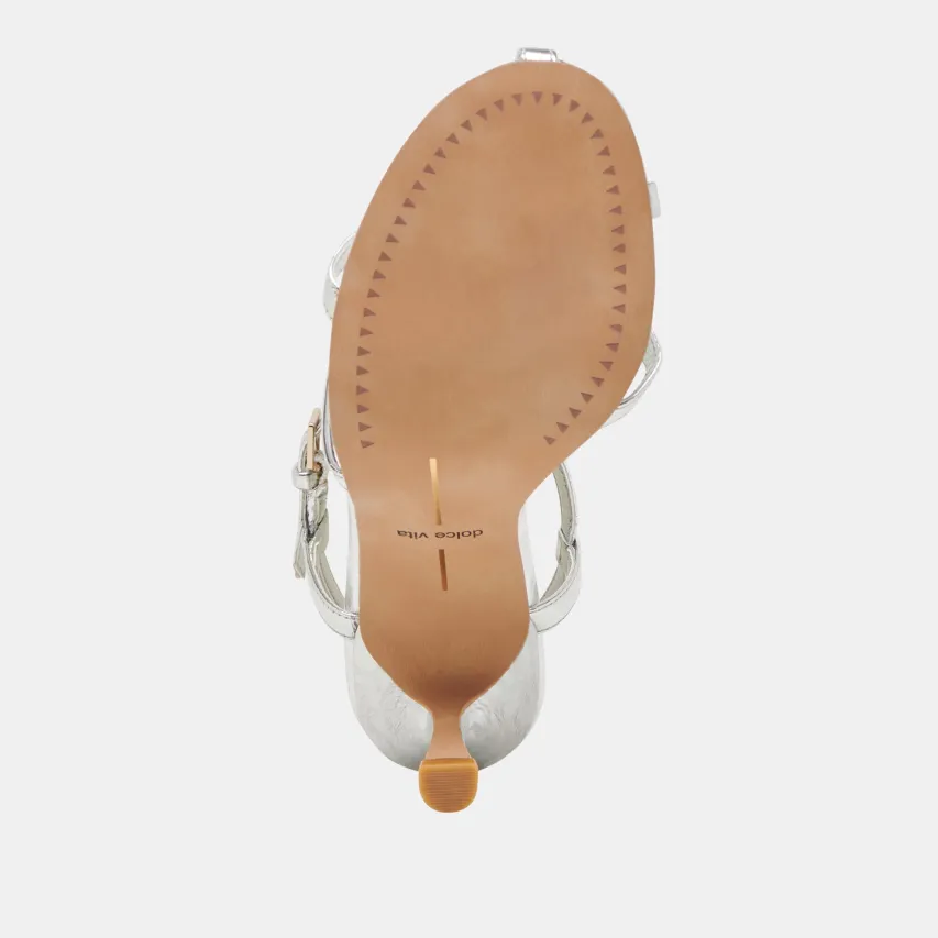 LIANE HEELS SILVER DISTRESSED LEATHER^Dolce Vita Outlet