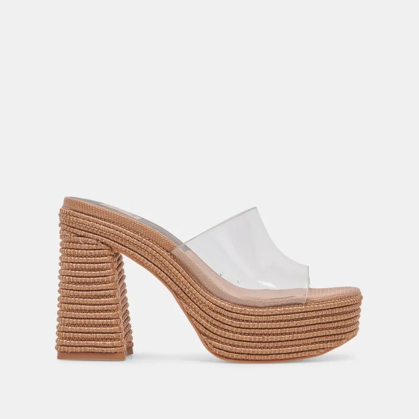 LICHIA HEELS COCOA VINYL^Dolce Vita New