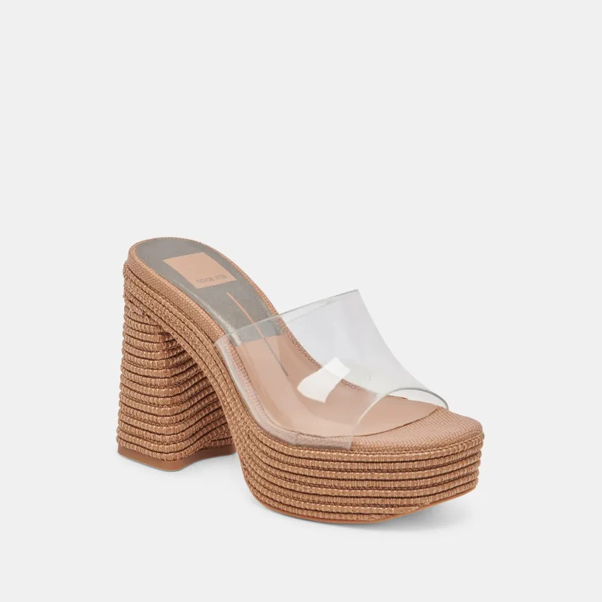 LICHIA HEELS COCOA VINYL^Dolce Vita New