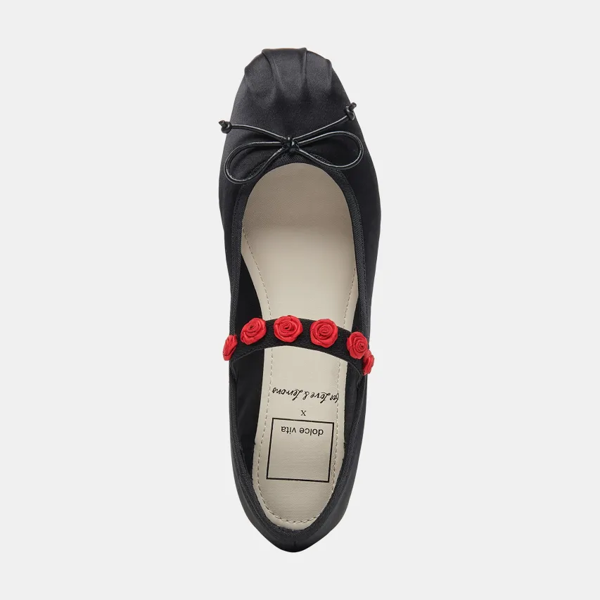 LILLY BALLET FLATS BLACK MULTI SATIN^Dolce Vita Online