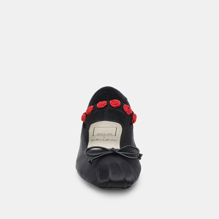 LILLY BALLET FLATS BLACK MULTI SATIN^Dolce Vita Online