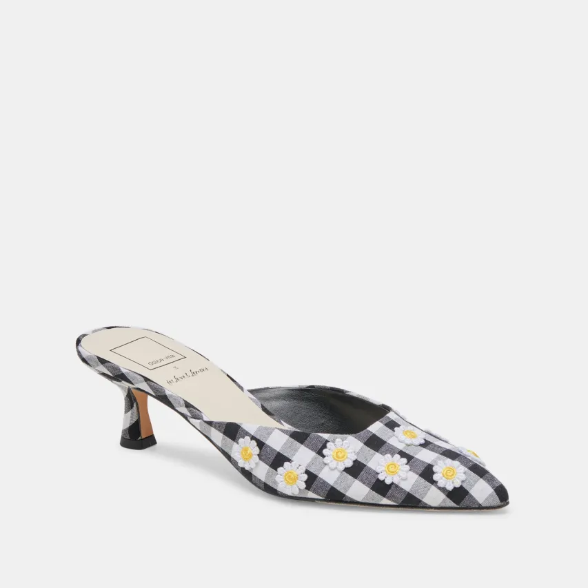 LILOU HEELS BLACK WHITE GINGHAM^Dolce Vita Outlet