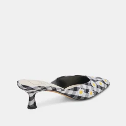 LILOU HEELS BLACK WHITE GINGHAM^Dolce Vita Outlet
