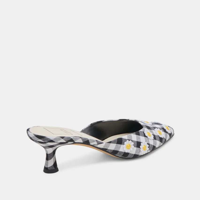 LILOU HEELS BLACK WHITE GINGHAM^Dolce Vita Outlet