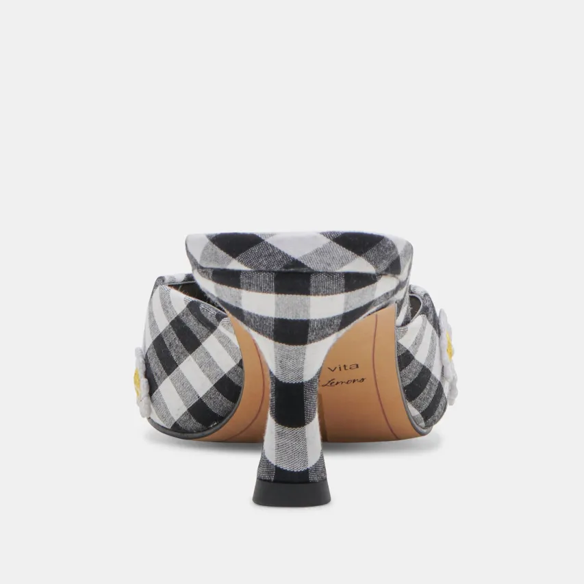 LILOU HEELS BLACK WHITE GINGHAM^Dolce Vita Outlet