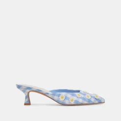 LILOU HEELS WHITE BLUE GINGHAM^Dolce Vita Hot