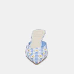 LILOU HEELS WHITE BLUE GINGHAM^Dolce Vita Hot
